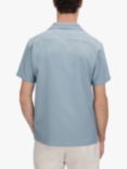 Reiss Tokyo Cuban Collar Short Sleeve Shirt, Blue