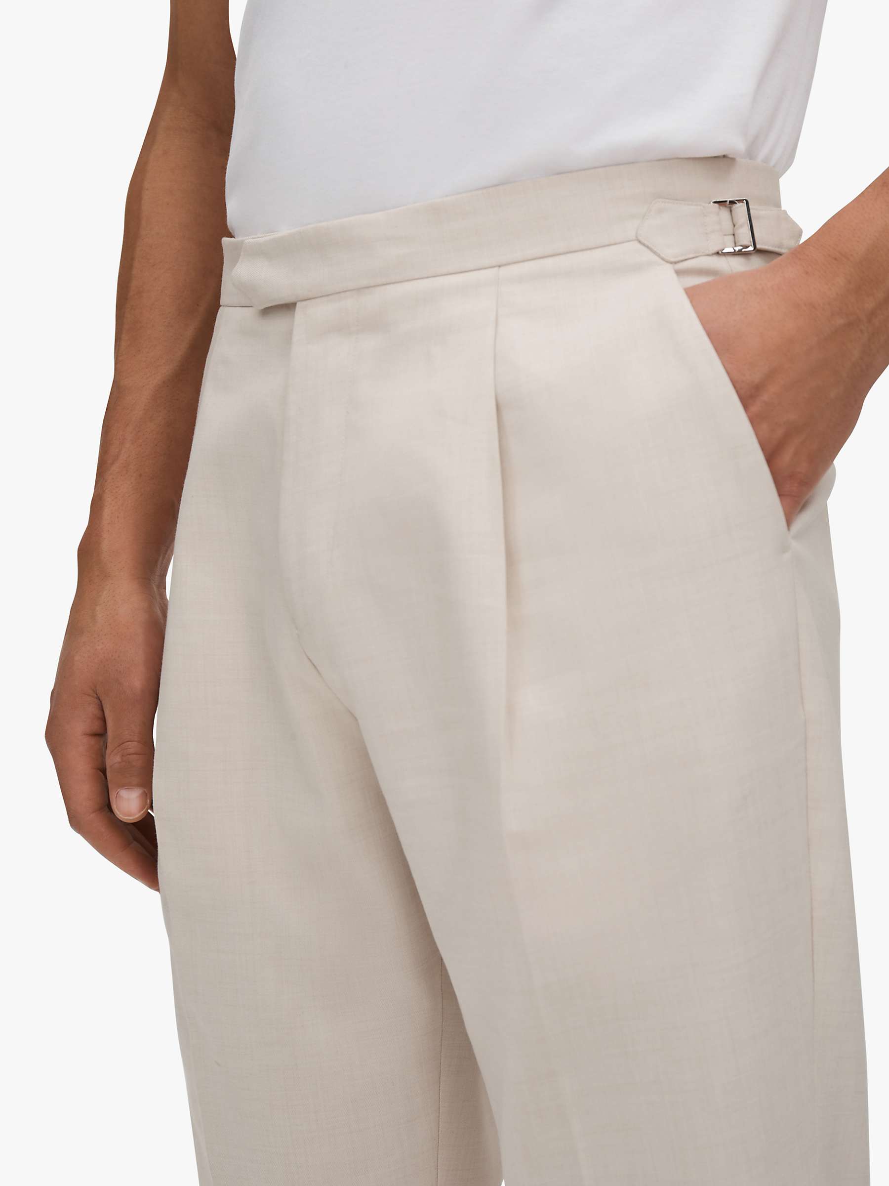 Buy Reiss Elite Brushed Trousers, Ecru Online at johnlewis.com