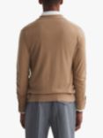 Reiss Forbes Long Sleeve Button Through Cardigan, Camel