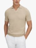 Reiss Mickey Short Sleeve Open Collar Polo Top