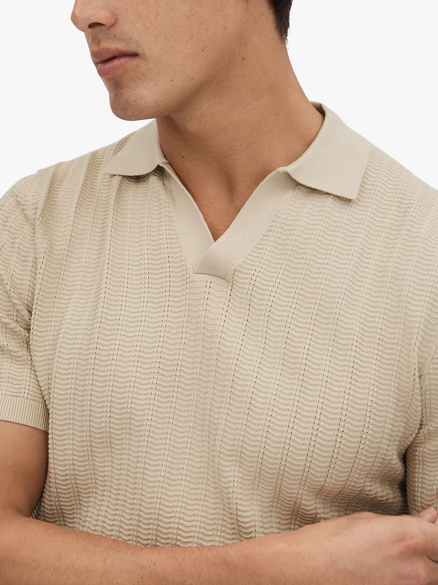 Buy Reiss Mickey Short Sleeve Open Collar Polo Top Online at johnlewis.com