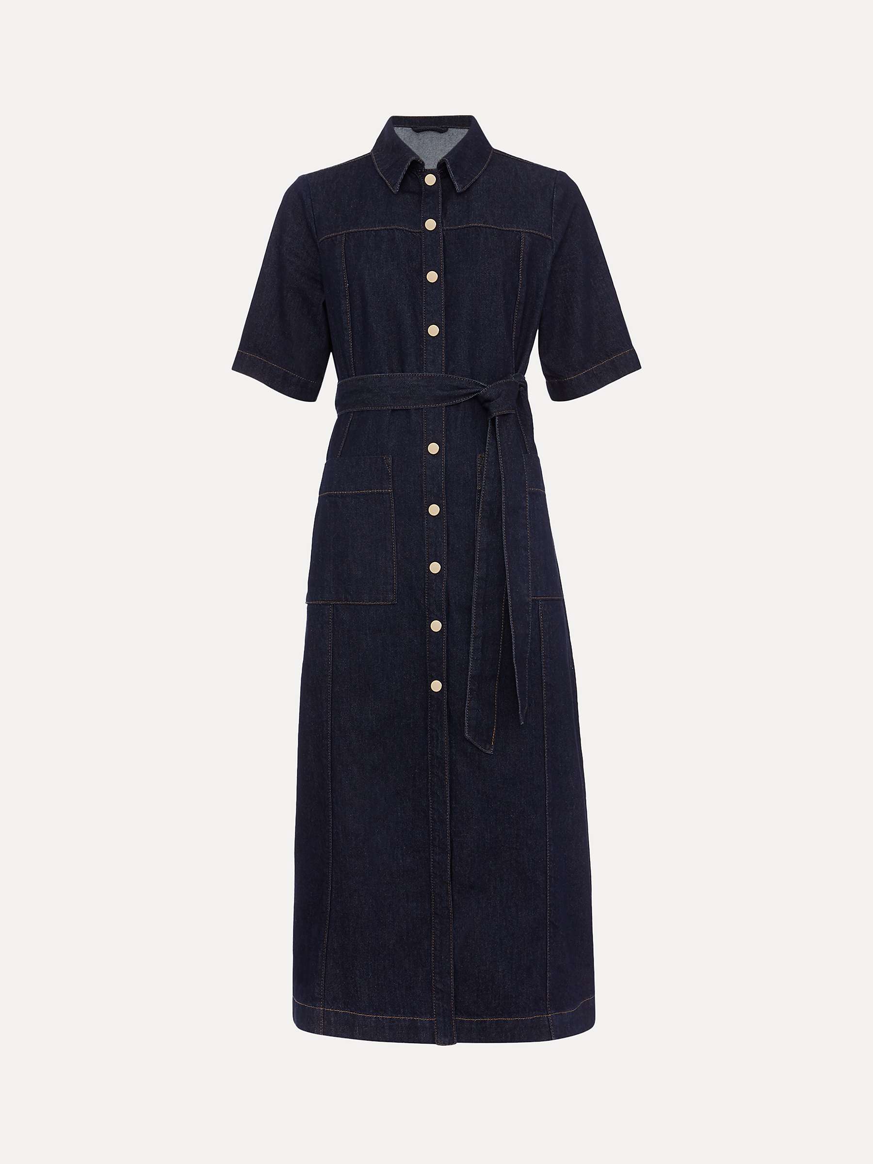 Buy Phase Eight Sonny Denim Midi Shirt Dress, Navy Online at johnlewis.com
