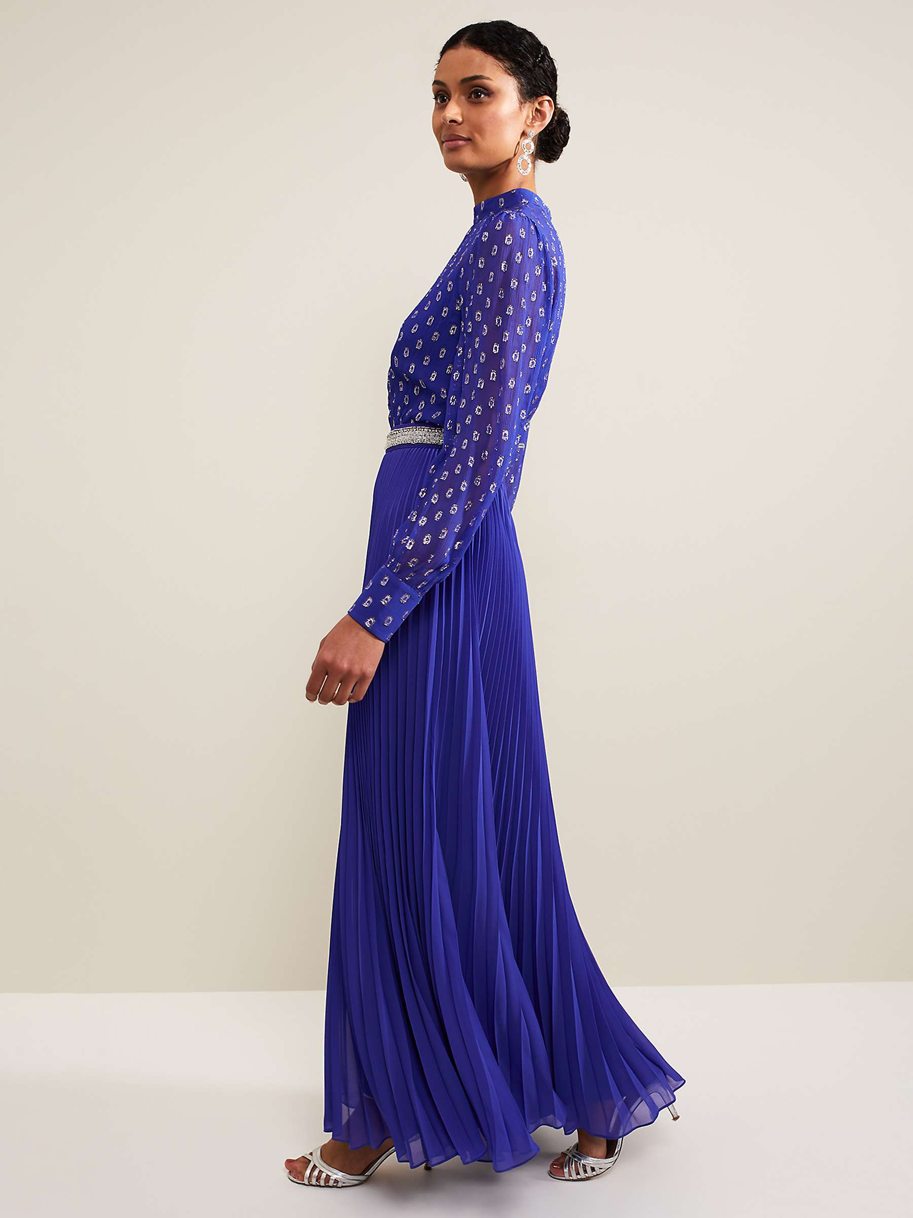 Buy Phase Eight Charley Fil Coupe Maxi Dress, Purple Online at johnlewis.com
