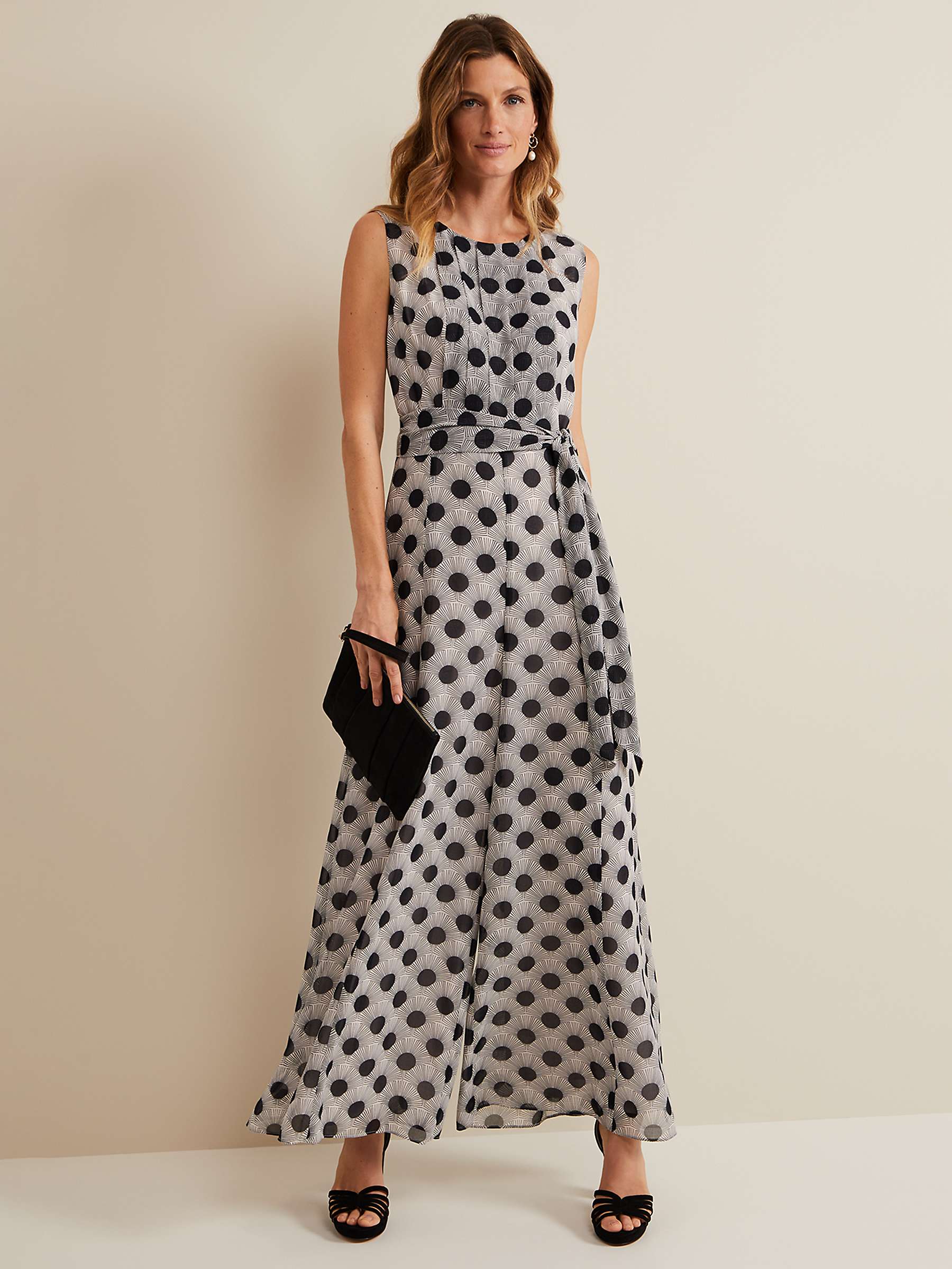 Buy Phase Eight Janine Abstract Print Wide Leg Jumpsuit, Multi Online at johnlewis.com