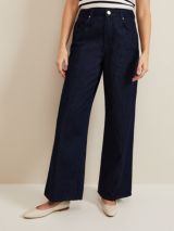 High Waist Wide Leg Jeans, Dark Wash