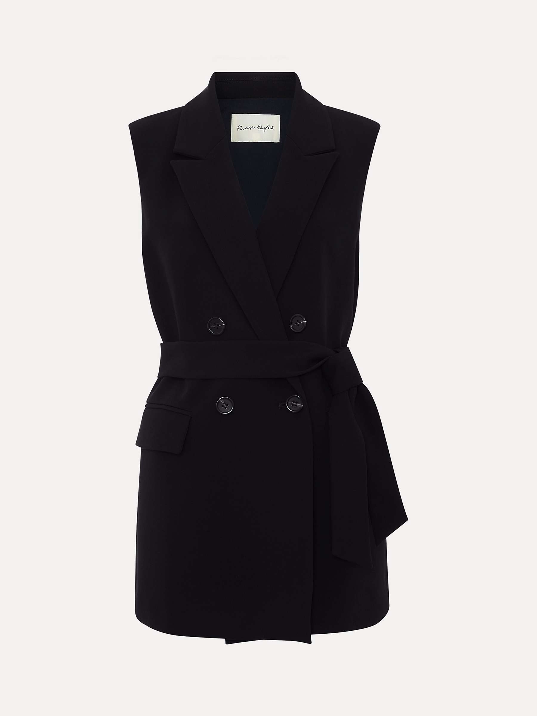 Buy Phase Eight Jade Sleeveless Tailored Jacket, Navy Online at johnlewis.com