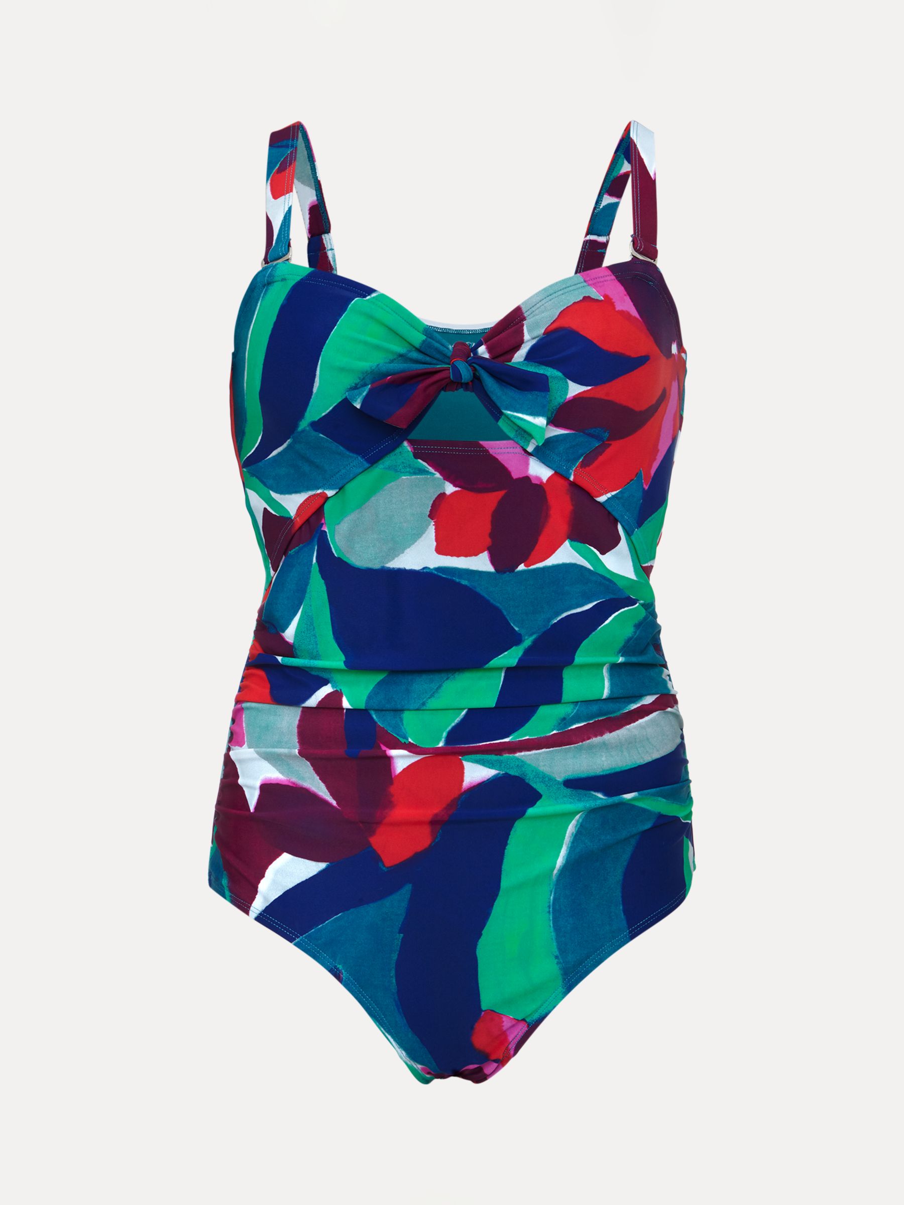 Phase Eight Jungle Palm Print Knot Tie Swimsuit, Multi, 8