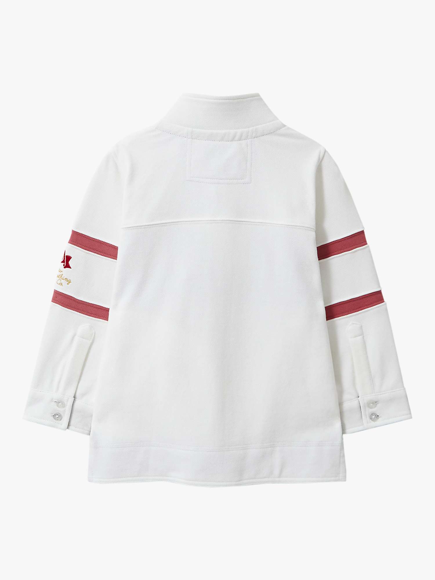 Buy Crew Clothing Kids' Padstow Colour Block Sweatshirt, White Online at johnlewis.com