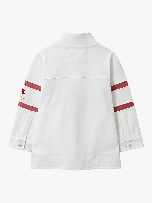 Crew Clothing Kids' Padstow Colour Block Sweatshirt, White