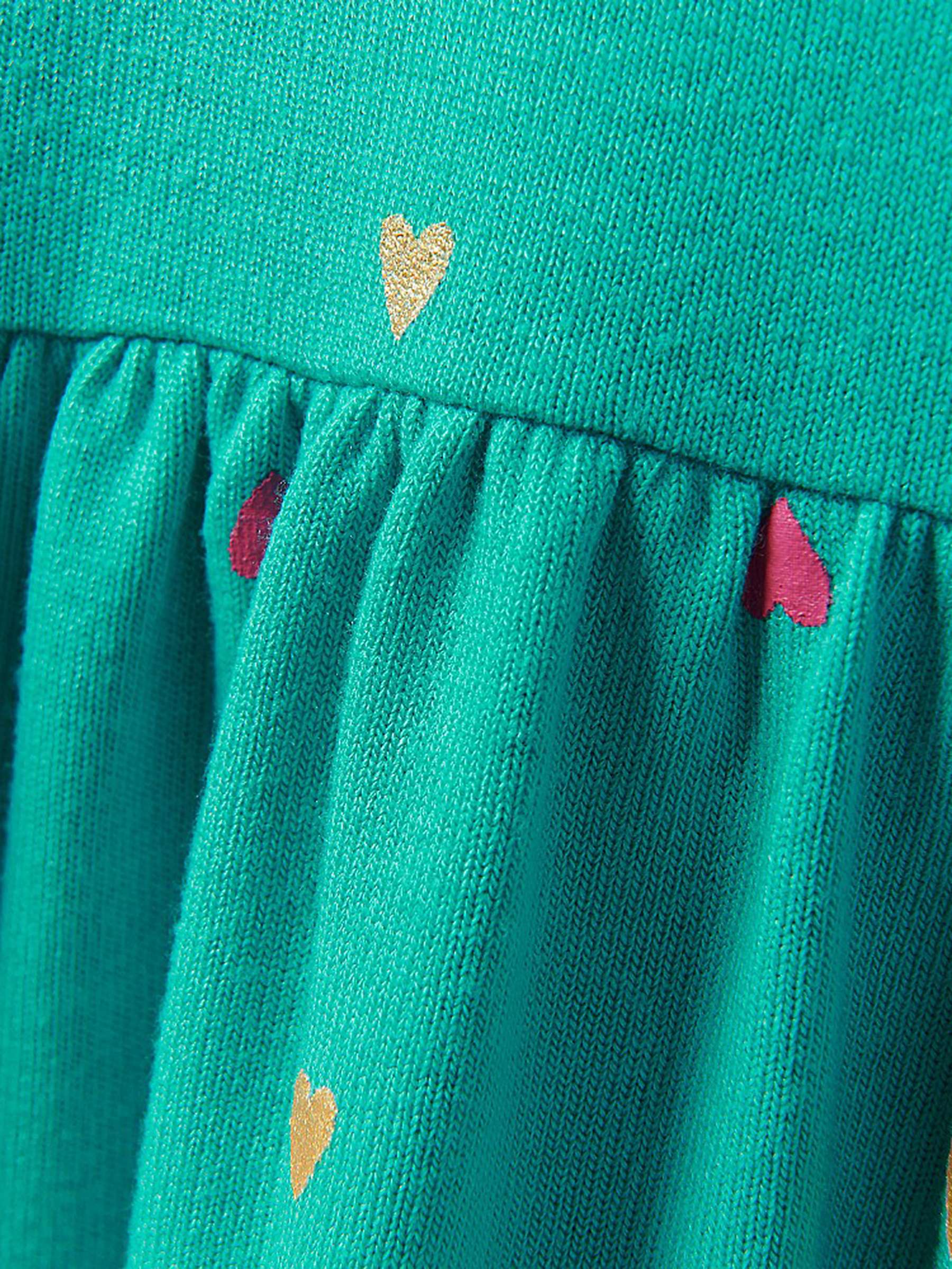 Buy Crew Clothing Kids' Heart Print Jersey Smock Dress, Turquoise Blue Online at johnlewis.com