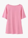 Crew Clothing Kids' Heart Print Short Sleeve Tunic, Mid Pink