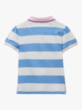 Crew Clothing Kids' Stripe Short Sleeve Polo Shirt, Light Blue, Light Blue