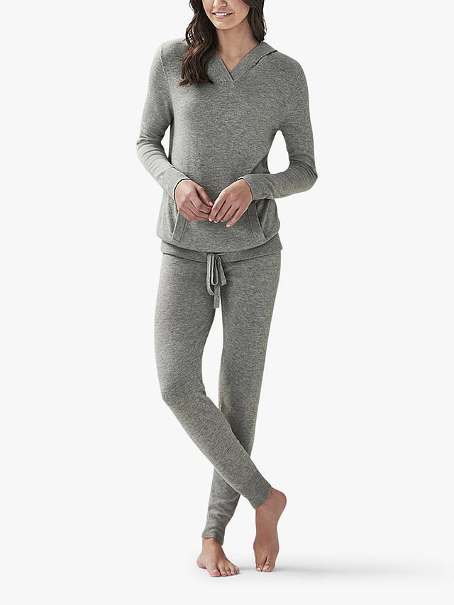 Crew Clothing Slouchy Soft Hoodie, Grey Marl