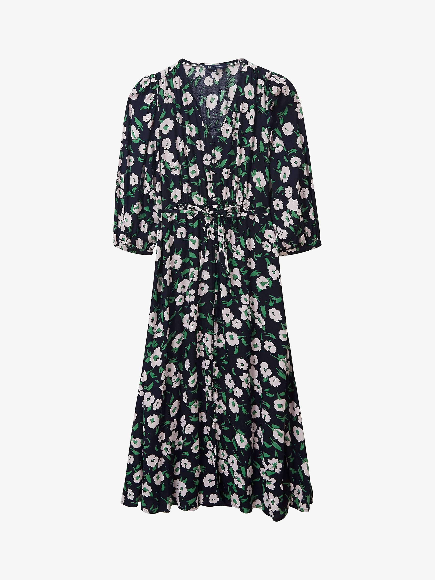 Buy Crew Clothing Lolita Floral Print Midi Dress, Navy/Multi Online at johnlewis.com