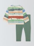 John Lewis Baby Stripe Tree Sweatshirt and Leggings Set, Multi