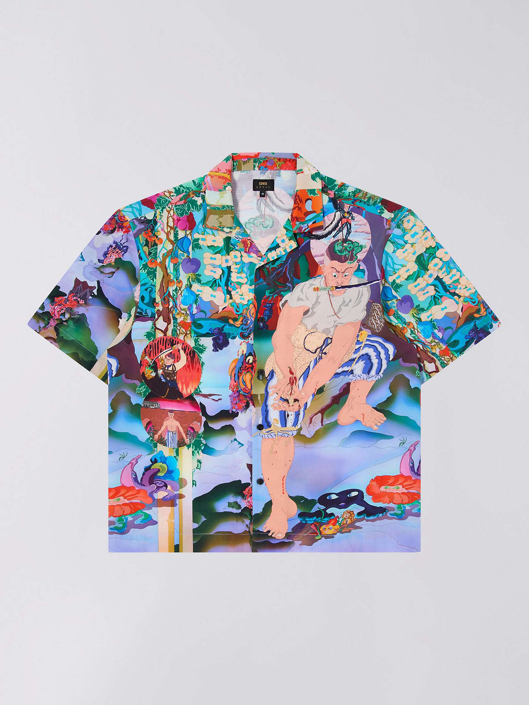 Buy Edwin Hedi Thami Short Sleeve Relaxed Fit Novelty Print Shirt, Multi Online at johnlewis.com