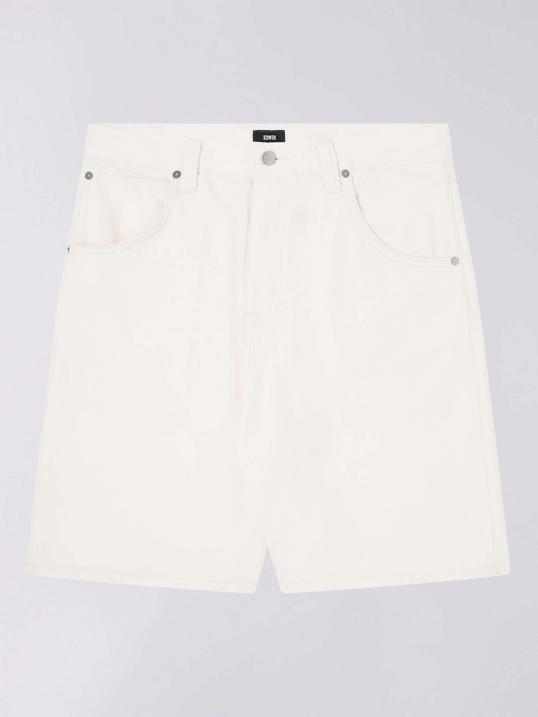 Buy Edwin Tyrell Loose Fit Organic Cotton Shorts, Natural Online at johnlewis.com