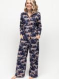 Cyberjammies Taylor Leopard Print Pyjama Set, Navy