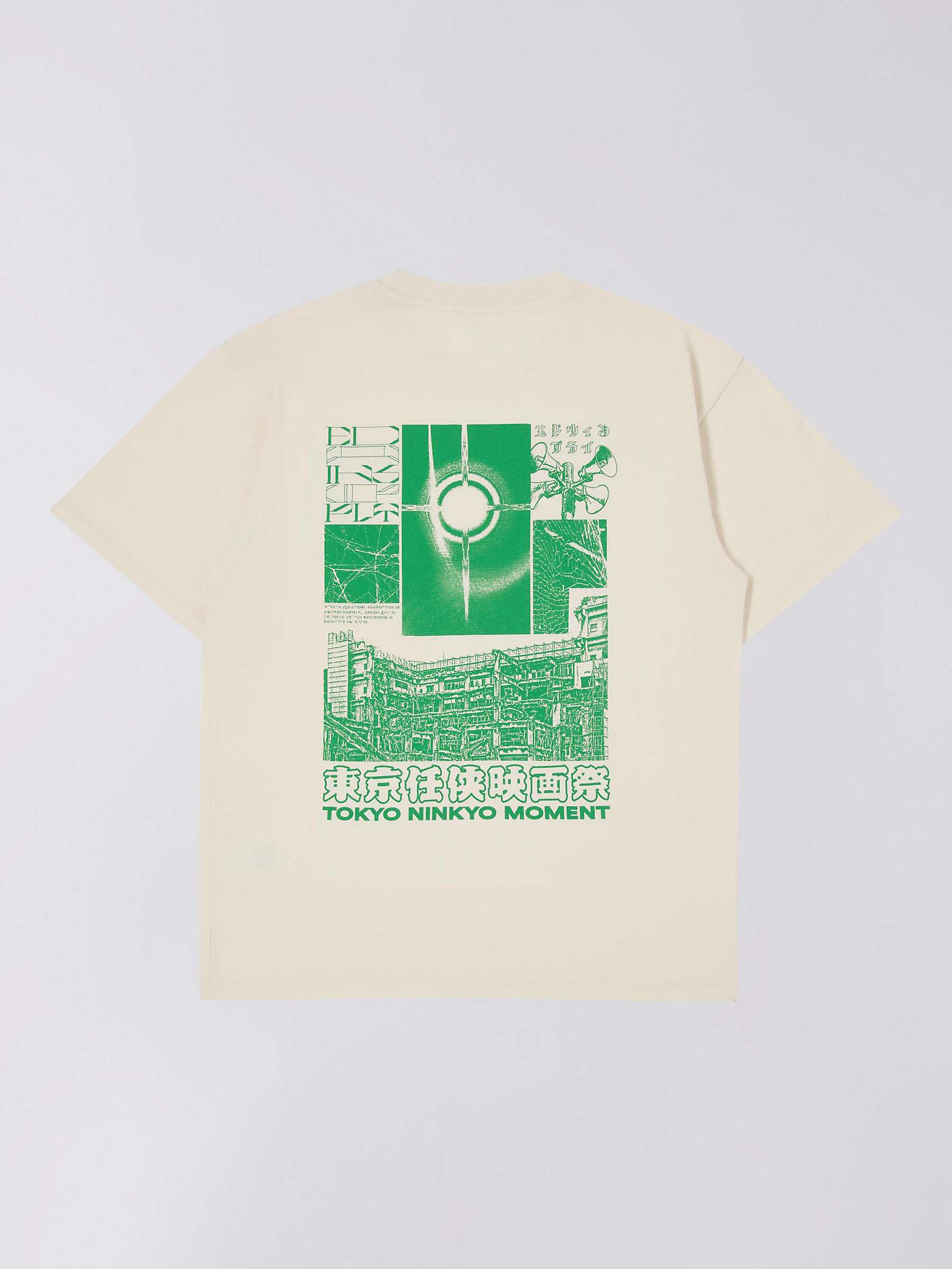 Buy Edwin Tokyo Ninkyo Oversized T-Shirt, Whisper White/Green Online at johnlewis.com