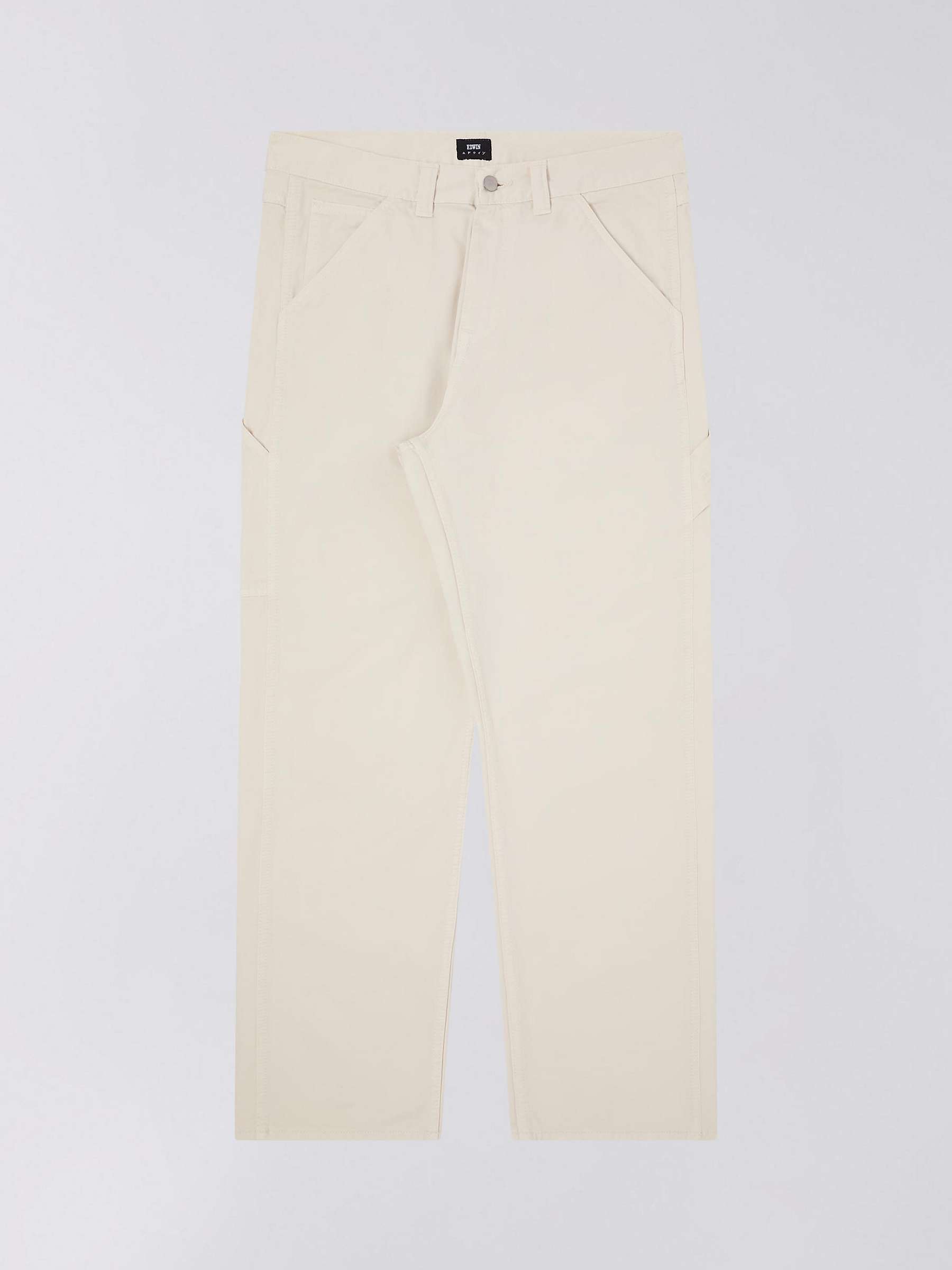 Buy Edwin Delta Work Trousers, White Online at johnlewis.com