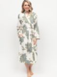 Cyberjammies Piper Floral Print Dressing Gown, White