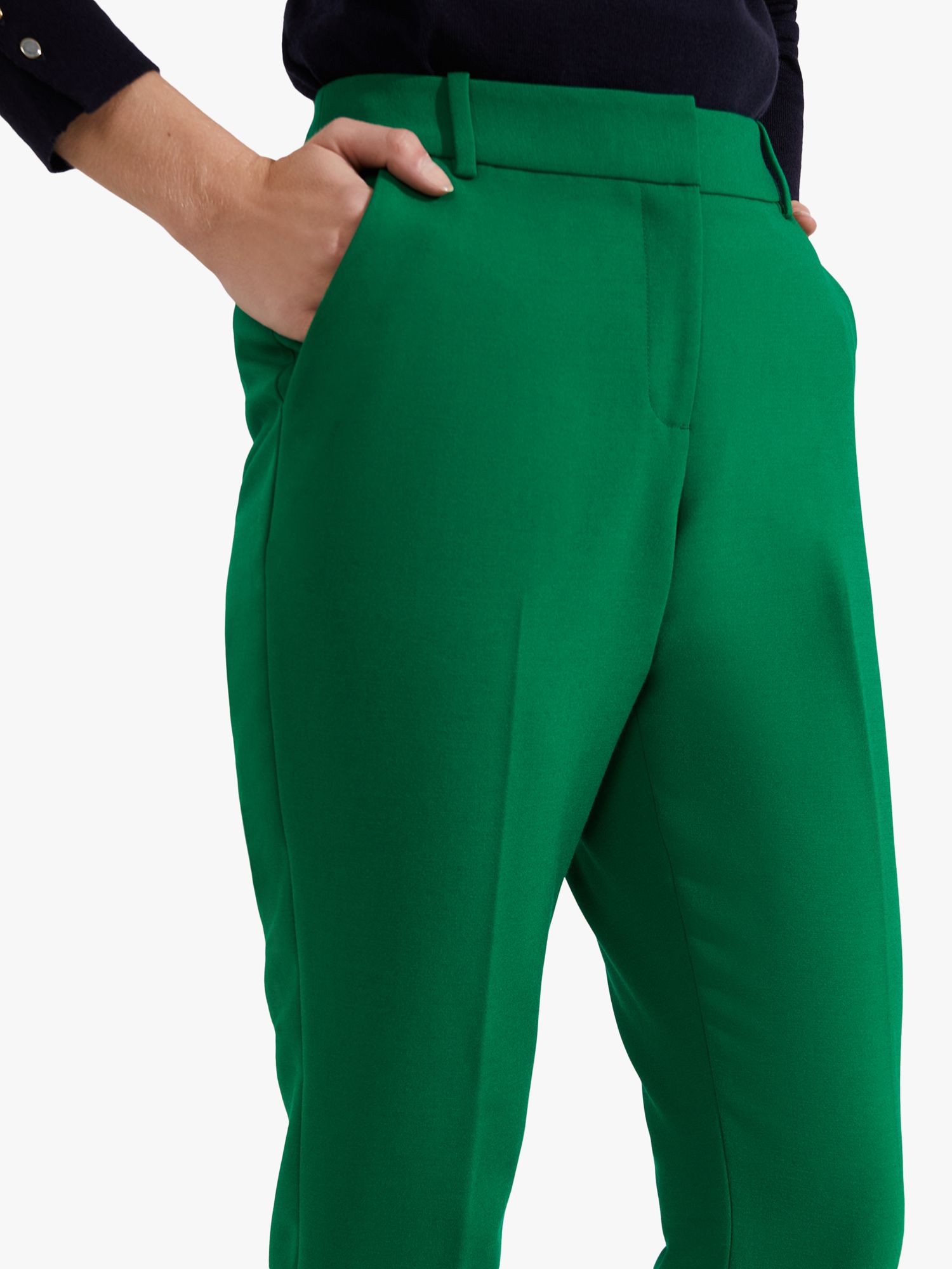 Hobbs Petite Suki Trousers, Malachite Green, 10