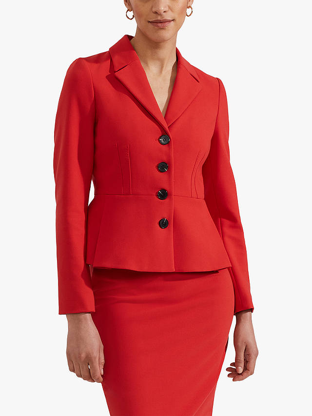 Hobbs Brielle Tailored Jacket, Cherry Red