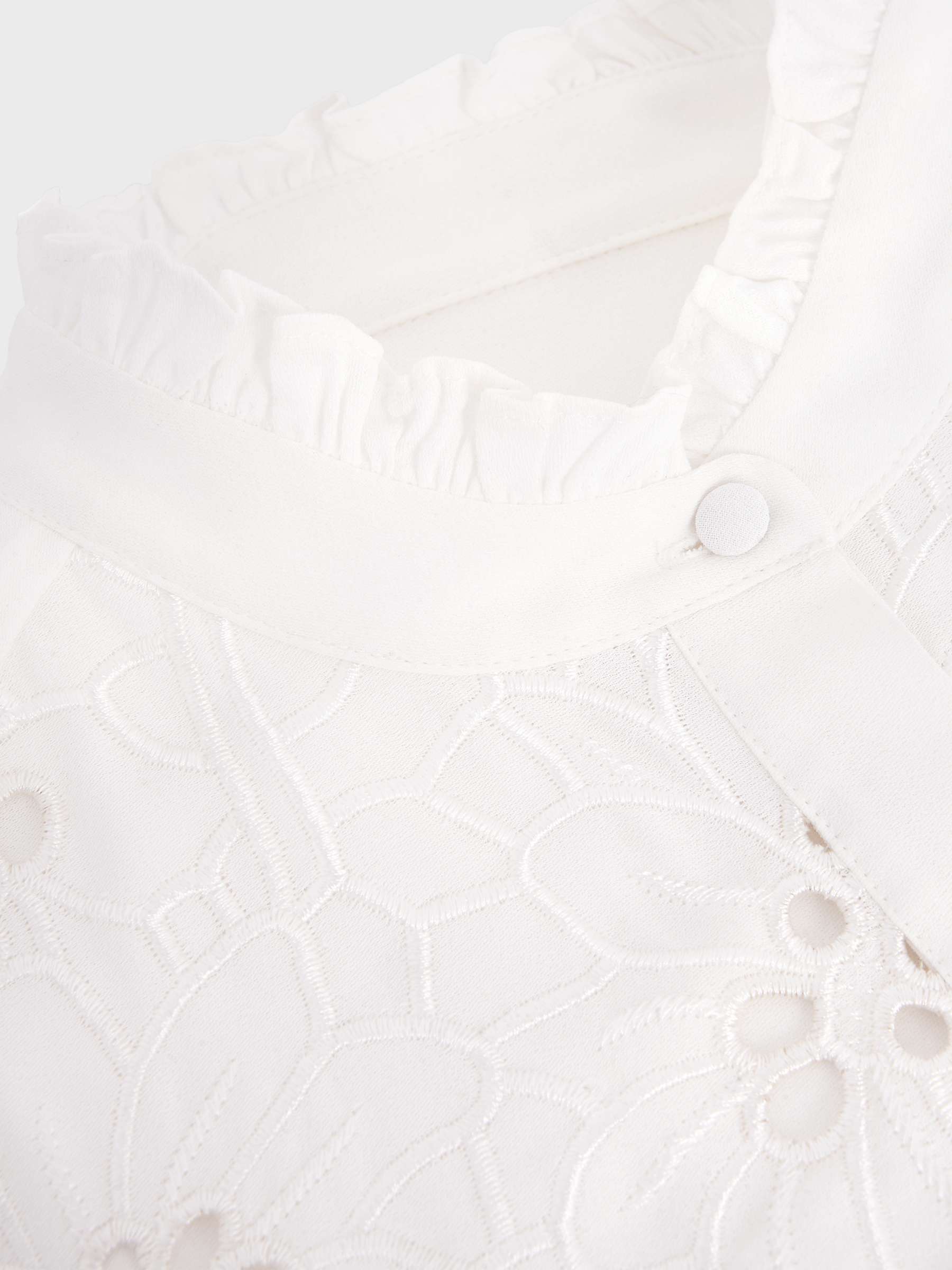 Buy Hobbs Ada Embroidered Shirt, Ivory Online at johnlewis.com