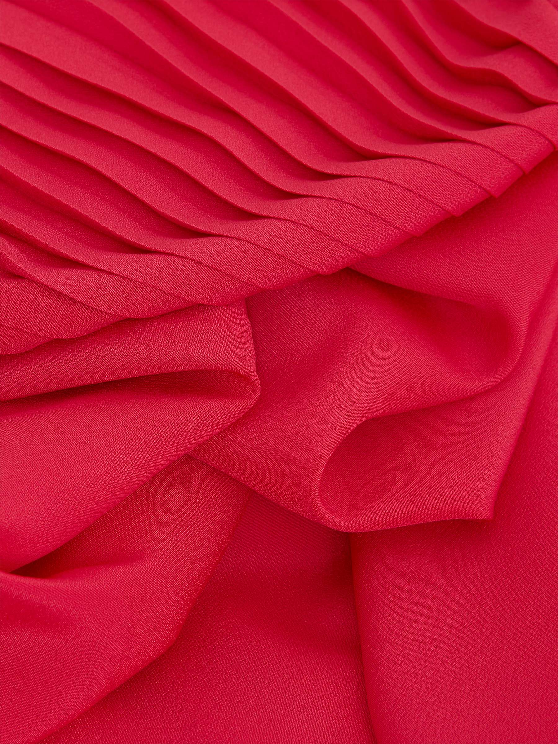 Buy Hobbs Adrianna Puff Sleeve Flared Dress, Rouge Pink Online at johnlewis.com