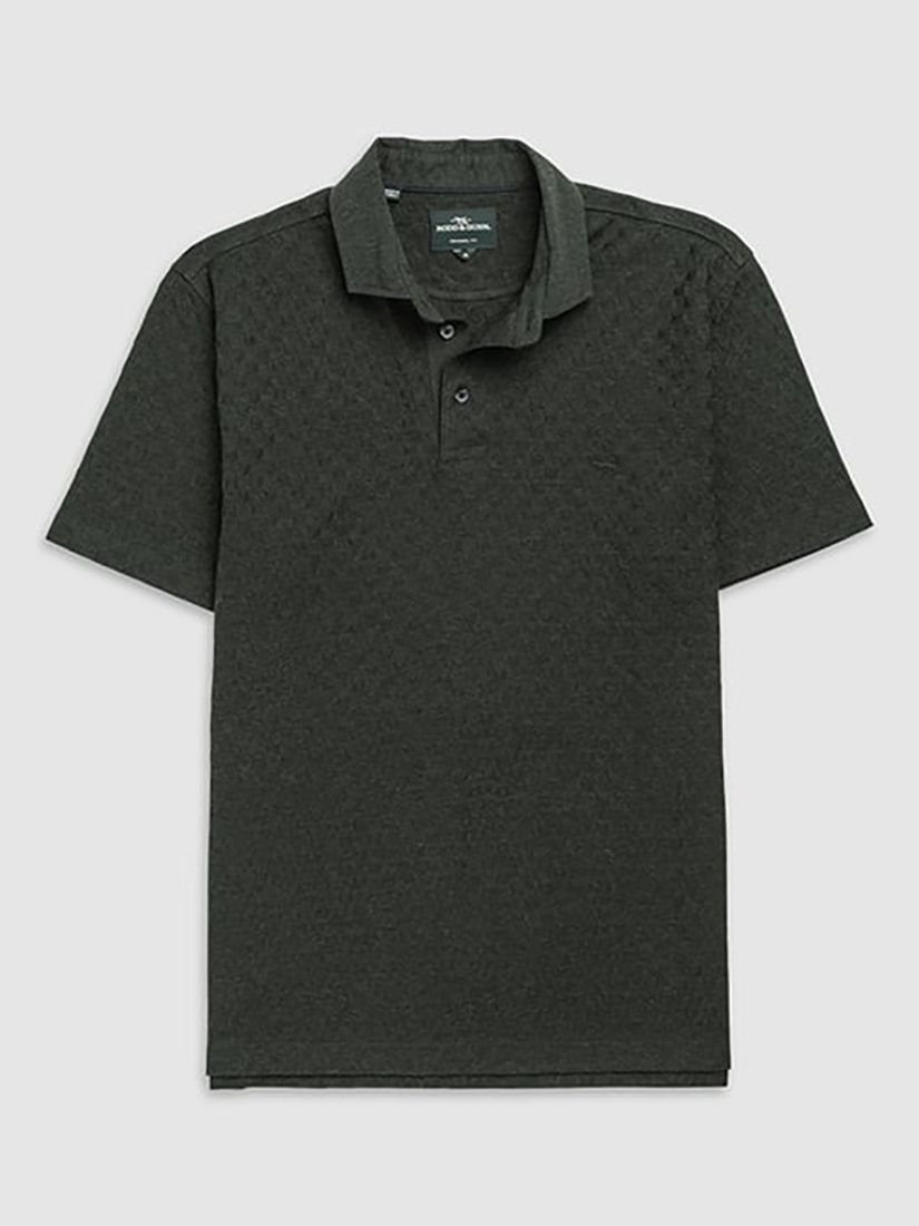 Rodd & Gunn Huntsbury Textured Polo Shirt, Olive, XXL