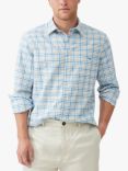 Rodd & Gunn Gebbies Valley Linen Check Regular Fit Long Sleeve Shirt, Blue/Multi