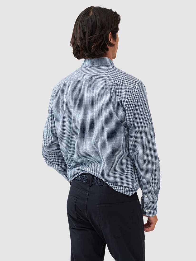 Rodd & Gunn Tinline River Cotton Slim Fit Long Sleeve Shirt, Chambray, XXXL