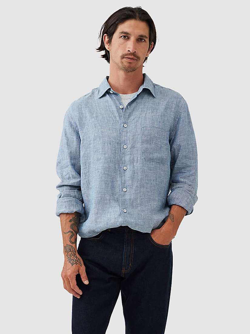 Buy Rodd & Gunn Chaffeys Linen Blend Slim Fit Long Sleeve Shirt Online at johnlewis.com