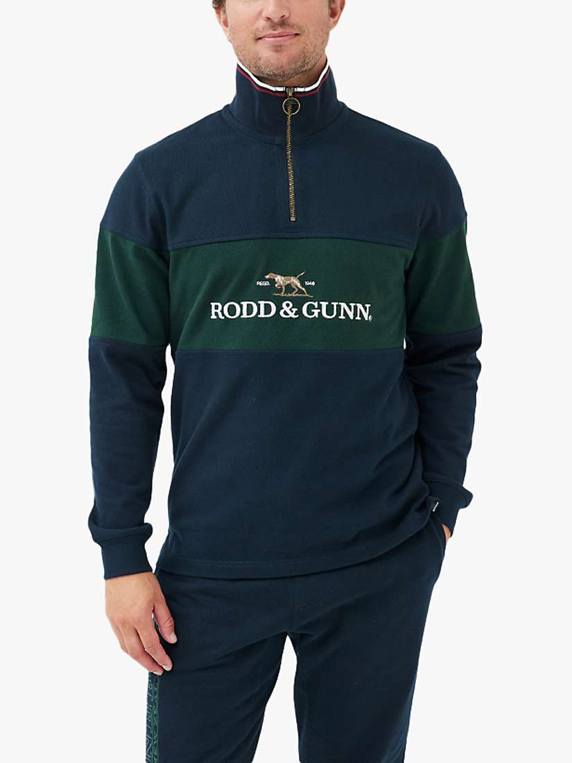 Buy Rodd & Gunn Foresters Peak Zip Neck Cotton Jumper Online at johnlewis.com