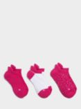 Sweaty Betty Workout Trainer Socks, Pack of 3, Beet Pink