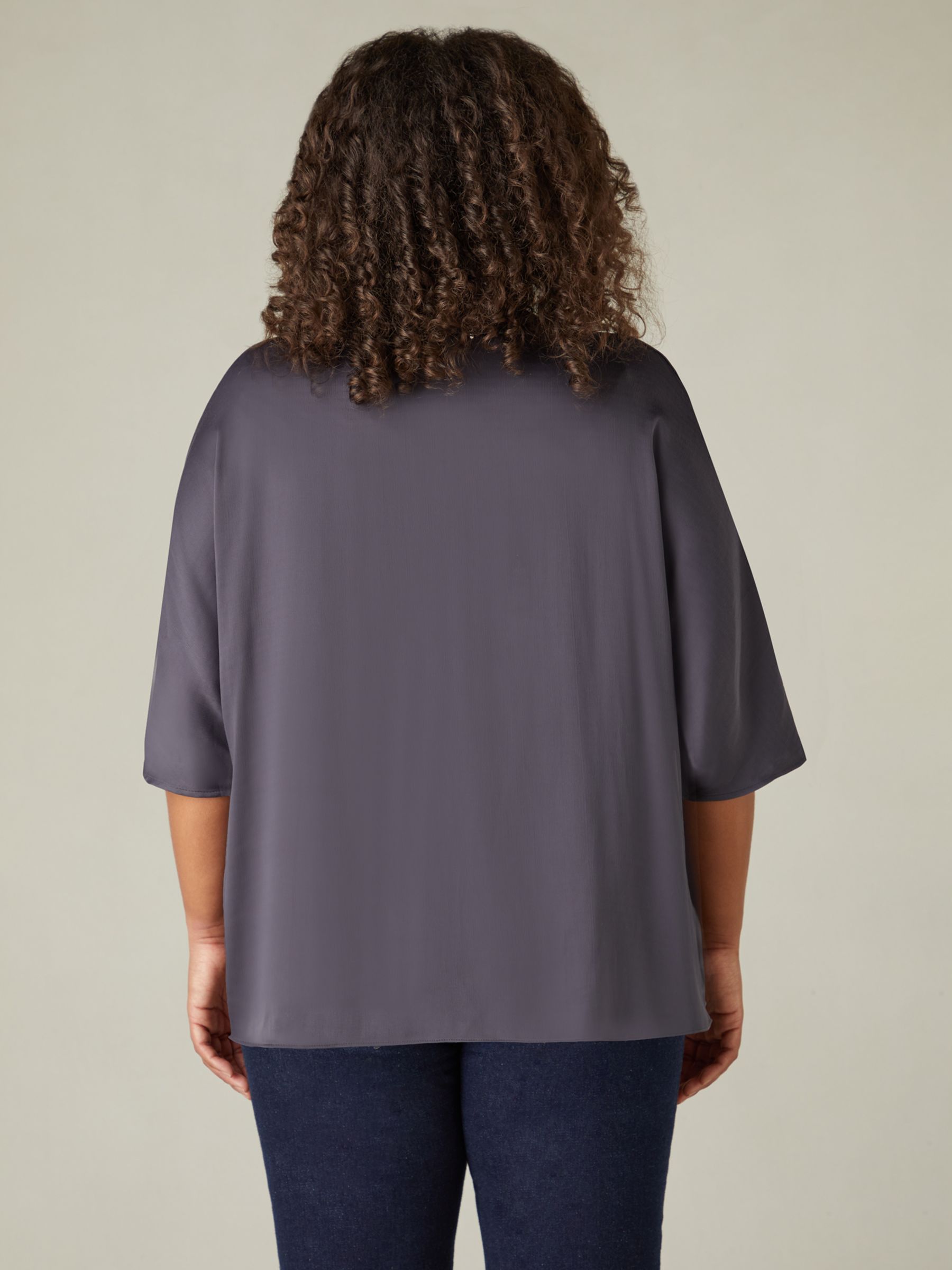 Buy Live Unlimited Satin Tie Front Cover Up, Grey Online at johnlewis.com
