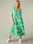 Live Unlimited Curve Paisley Print V-Neck Midi Dress, Green