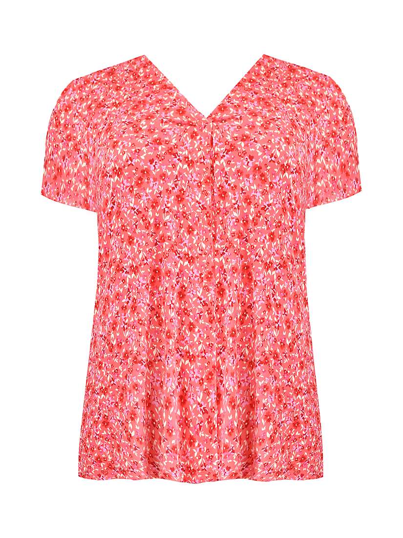 Buy Live Unlimited Curve Ditsy Print Jersey Wrap Dress, Pink Ditsy Online at johnlewis.com