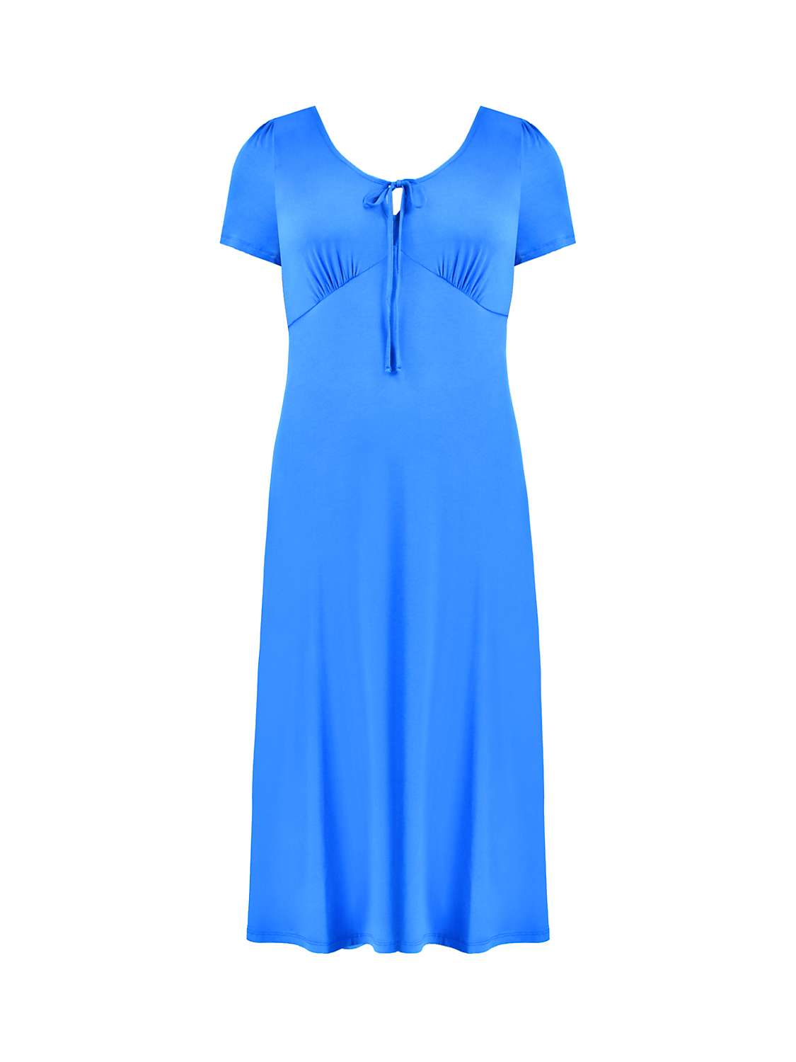 Buy Live Unlimited Curve Jersey Tie Front Midaxi Dress, Blue Online at johnlewis.com