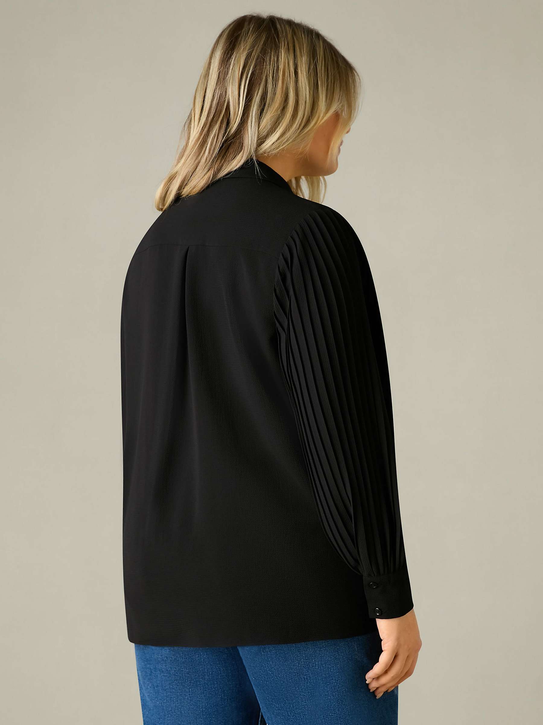 Buy Live Unlimited Curve Pleated Sleeve Shirt Online at johnlewis.com
