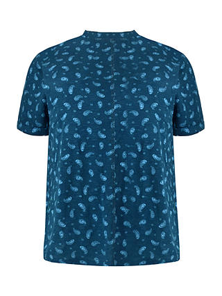 Live Unlimited Curve Slub Cotton Paisley T-Shirt, Blue