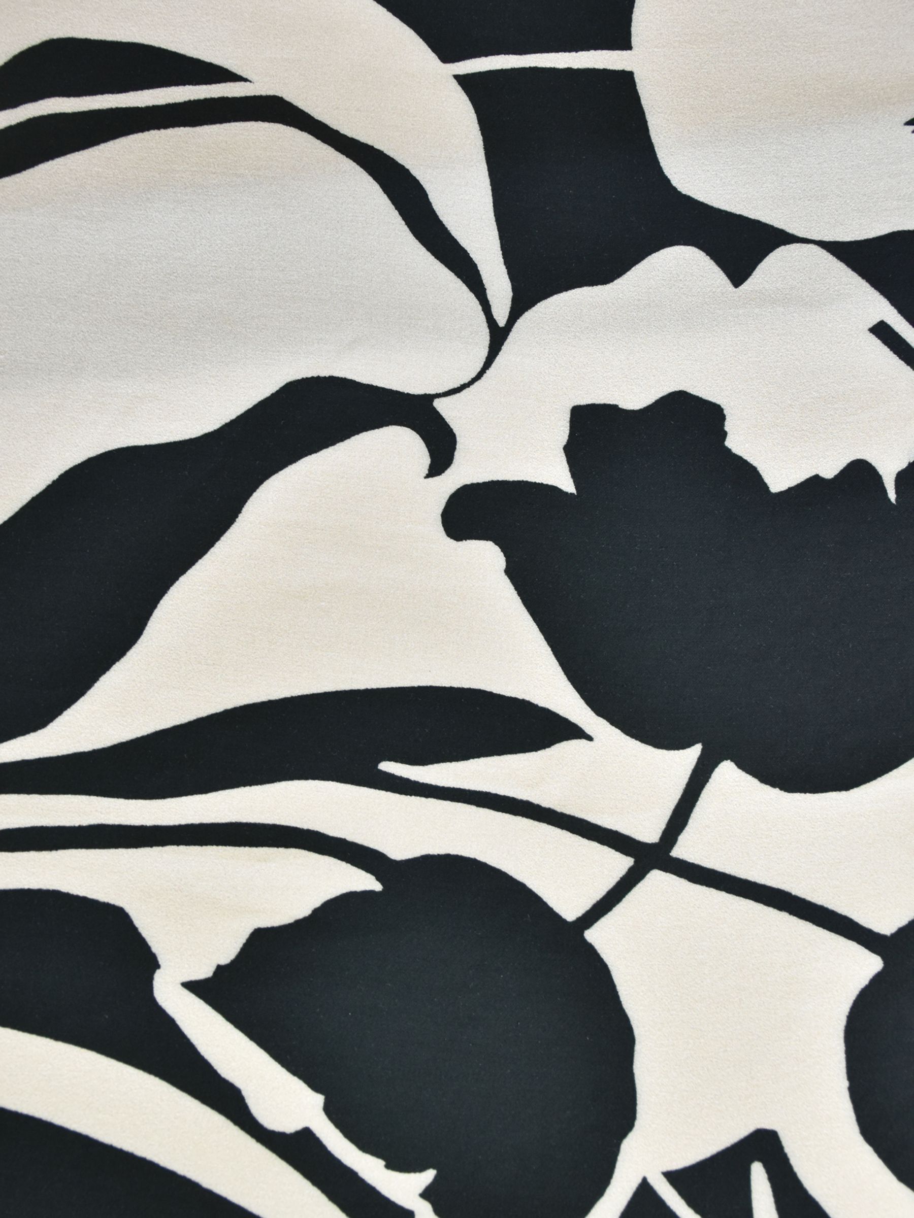 Buy Live Unlimited Curve Mono Floral Print Kimono, Black Online at johnlewis.com