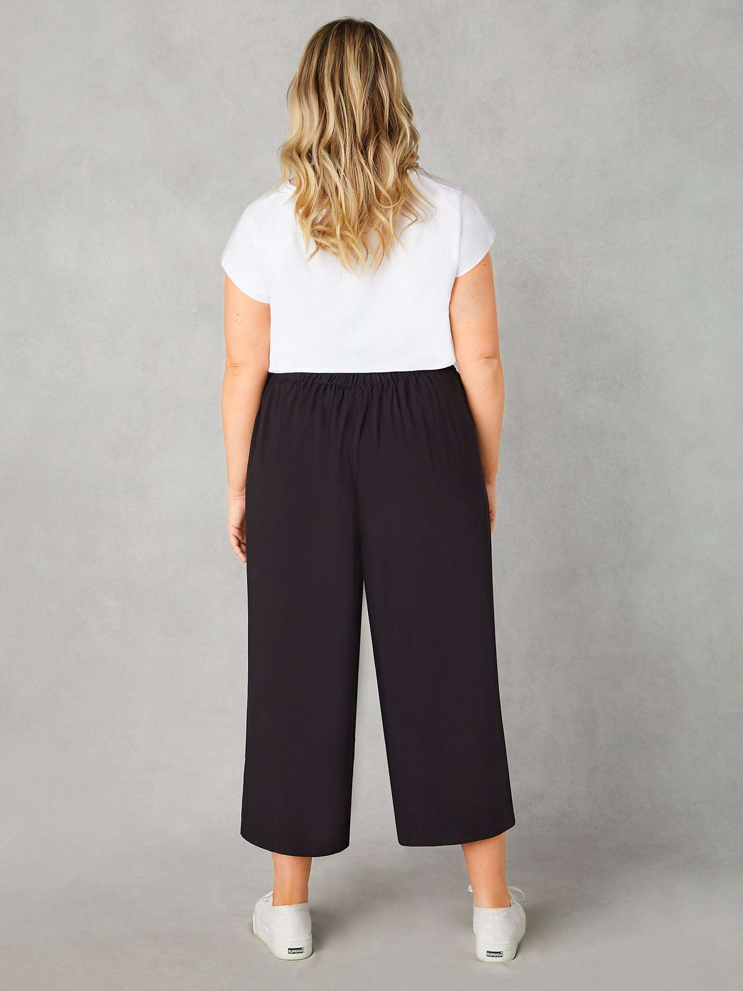 Buy Live Unlimited Curve Pull-On Cropped Trousers, Black Online at johnlewis.com