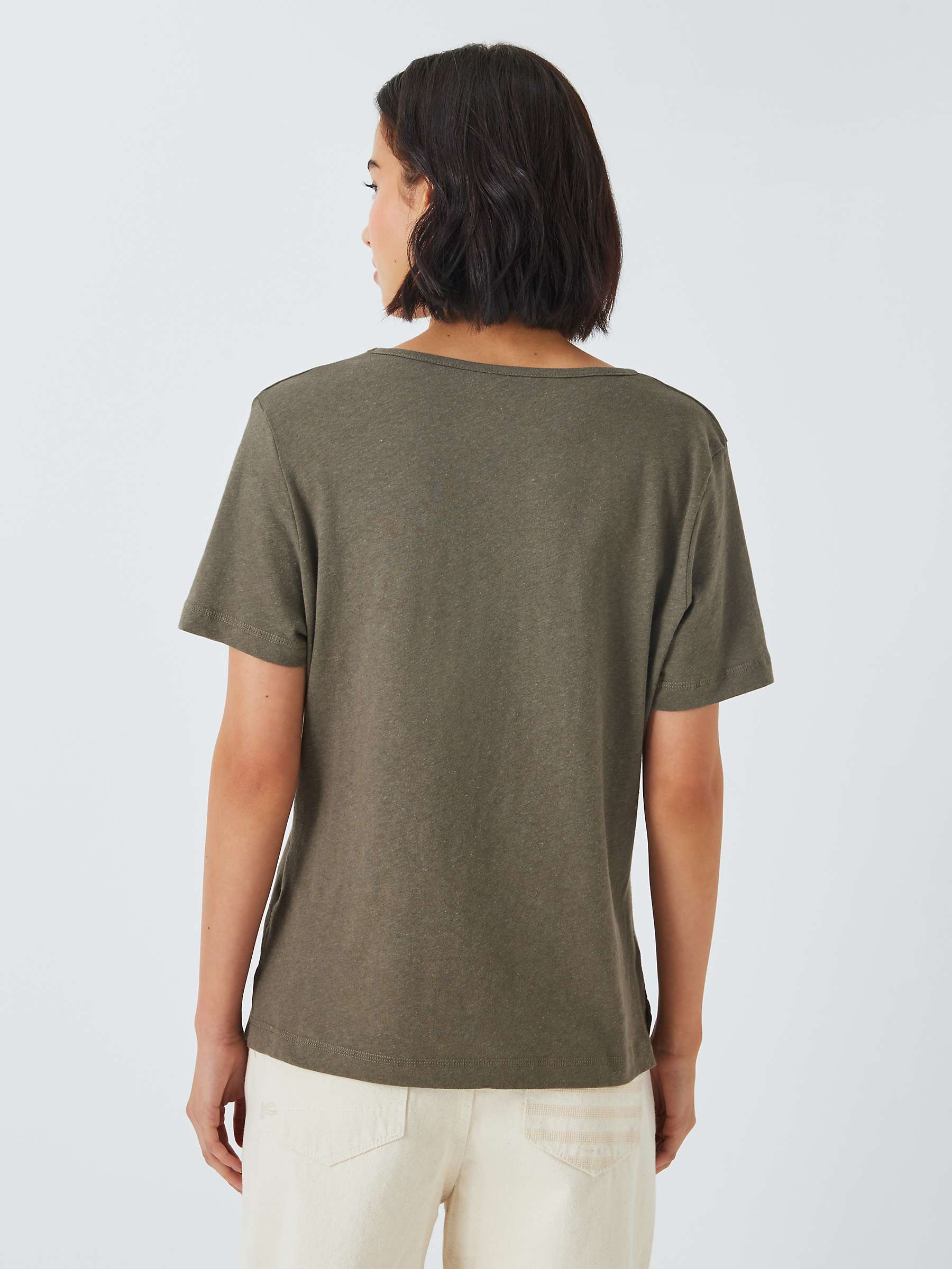 Buy Armor Lux Side Slit T-Shirt, Green Online at johnlewis.com