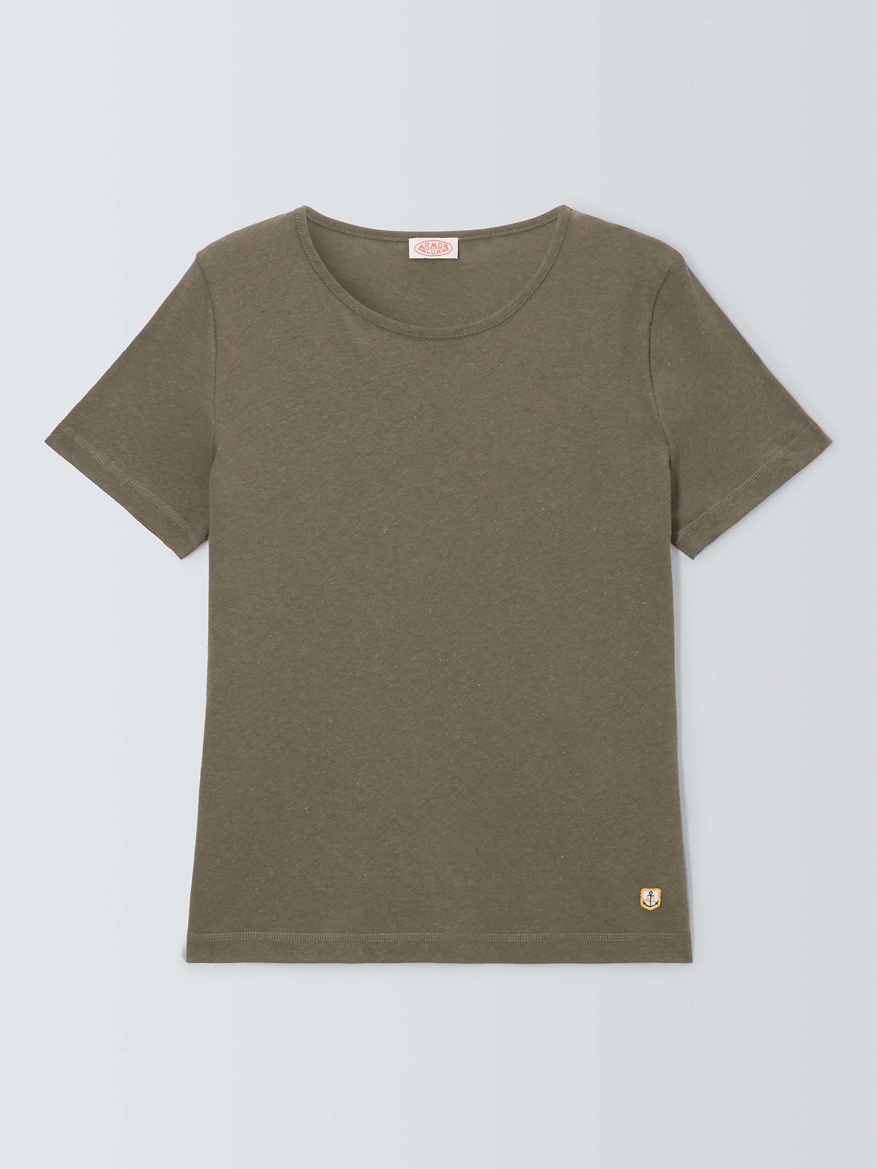 Buy Armor Lux Side Slit T-Shirt, Green Online at johnlewis.com