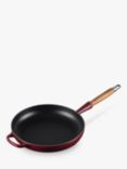 Le Creuset Cast Iron Signature Frying Pan with Wood Handle, Garnet