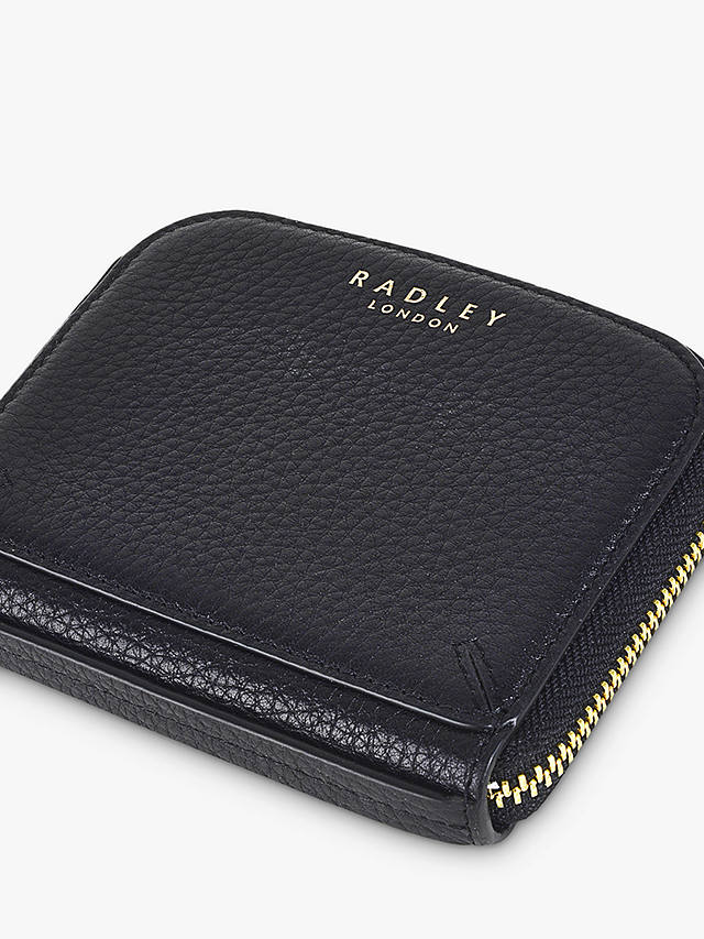 Radley Dukes Place Medium Leather Zip Around Purse, Black