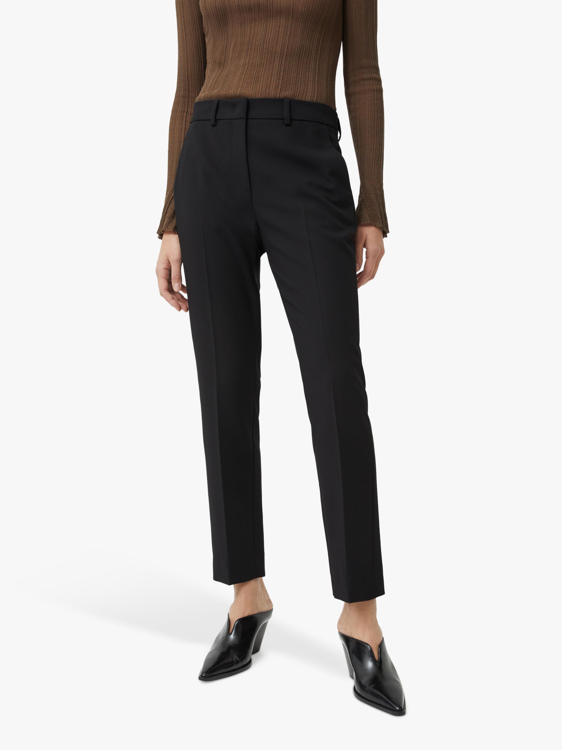 Jigsaw Modern Crepe Marden Trouser, Black, 6