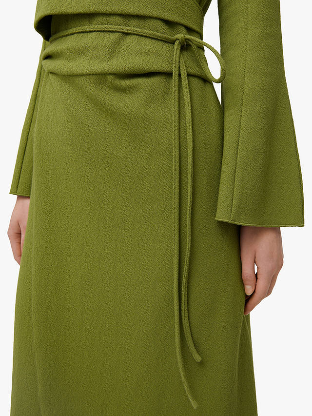 Jigsaw Textured Jersey Wrap Dress, Green
