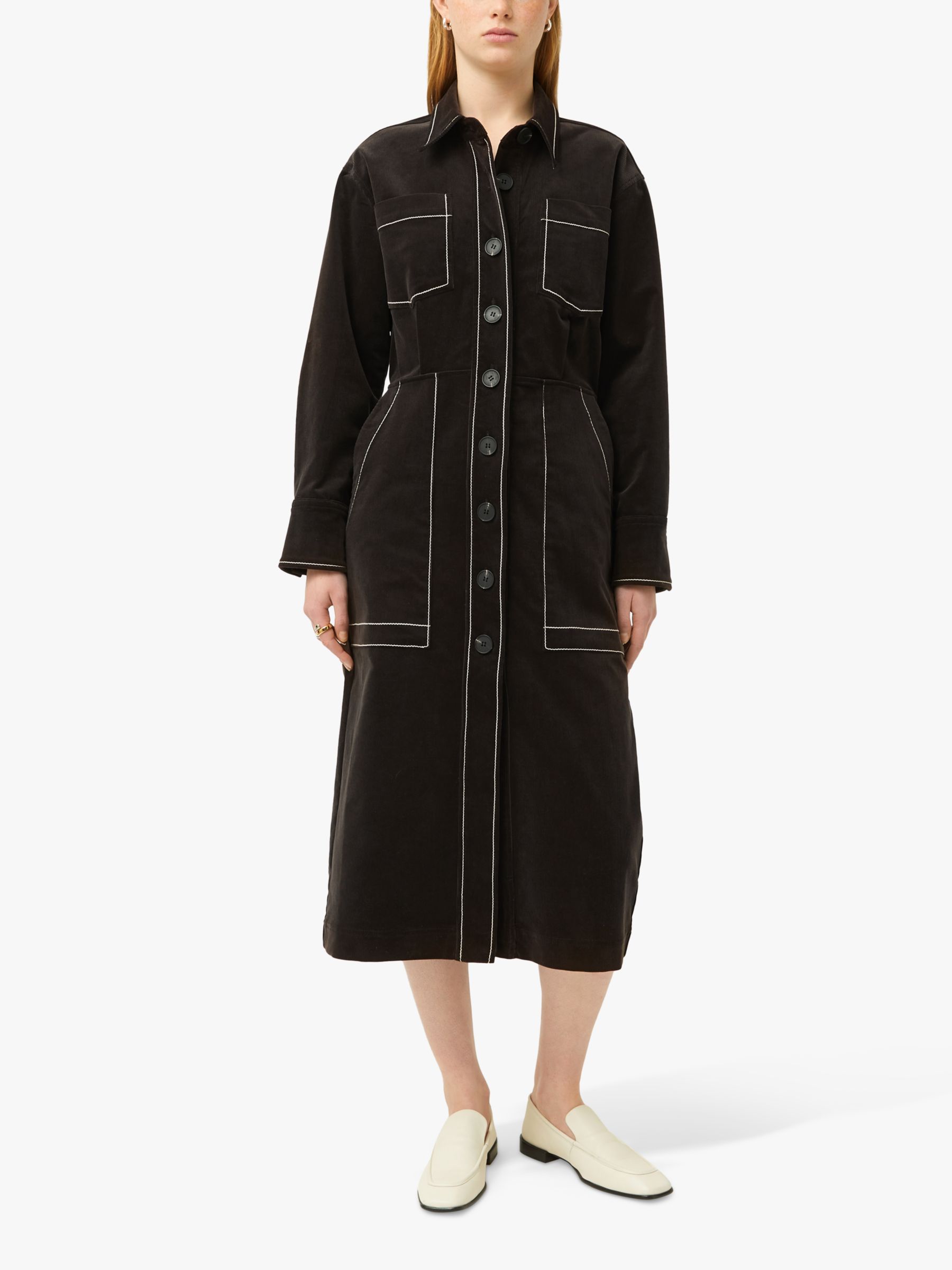 Buy Jigsaw Cord Shirt Midi Dress Online at johnlewis.com